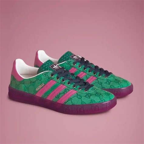 adidas gucci gazelle green and pink|Gucci Adidas t shirts.